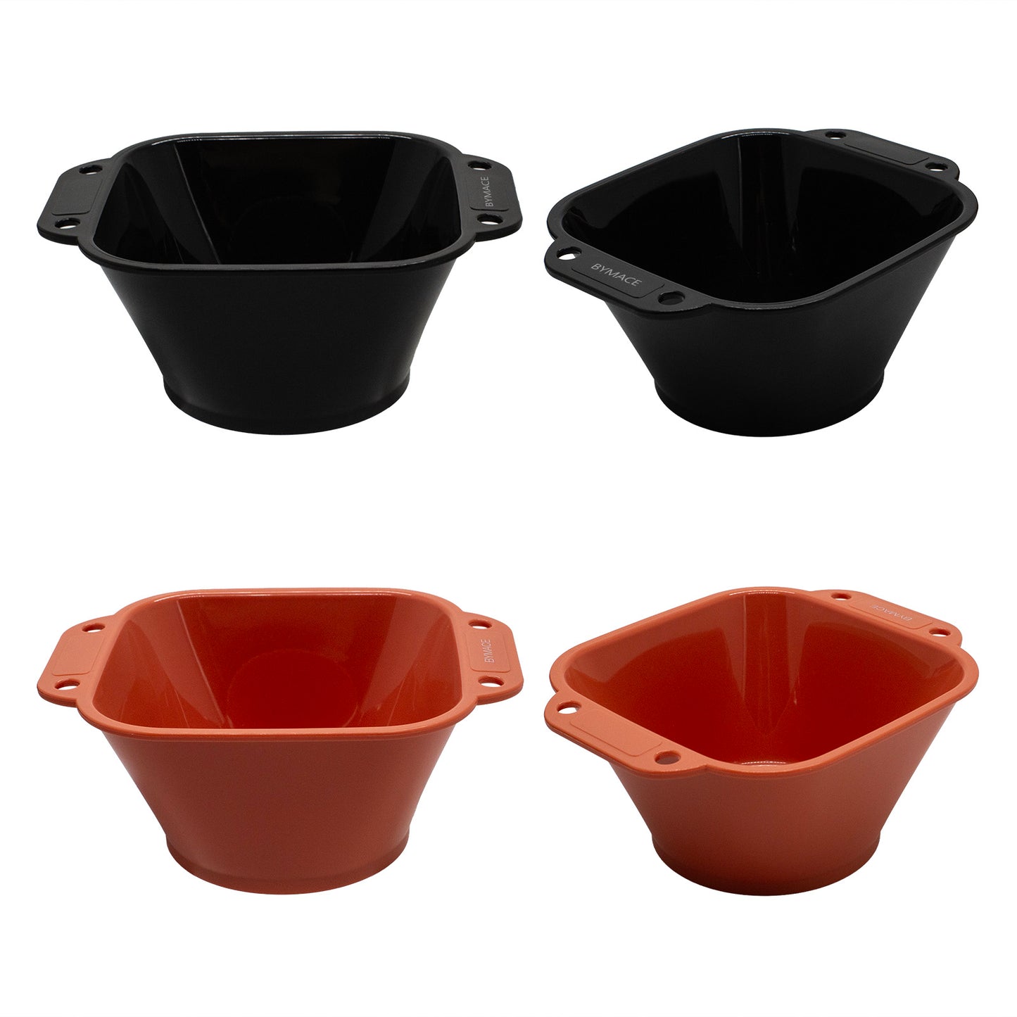 BYMACE - Smart Bowl Duo with Silicone Holder - Orange & Black