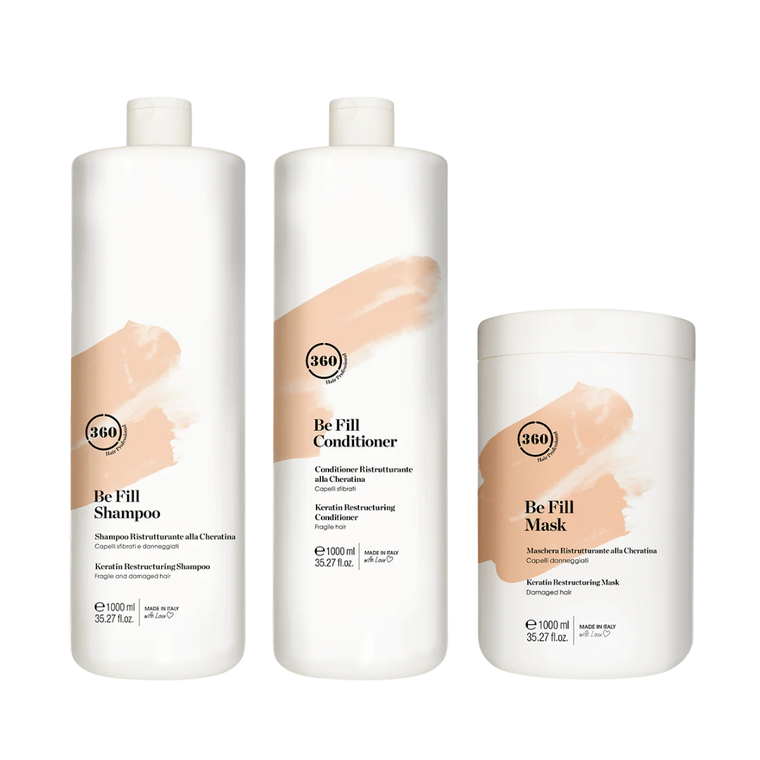 360 Be Fill Shampoo, Conditioner & Mask 1000ml Trio