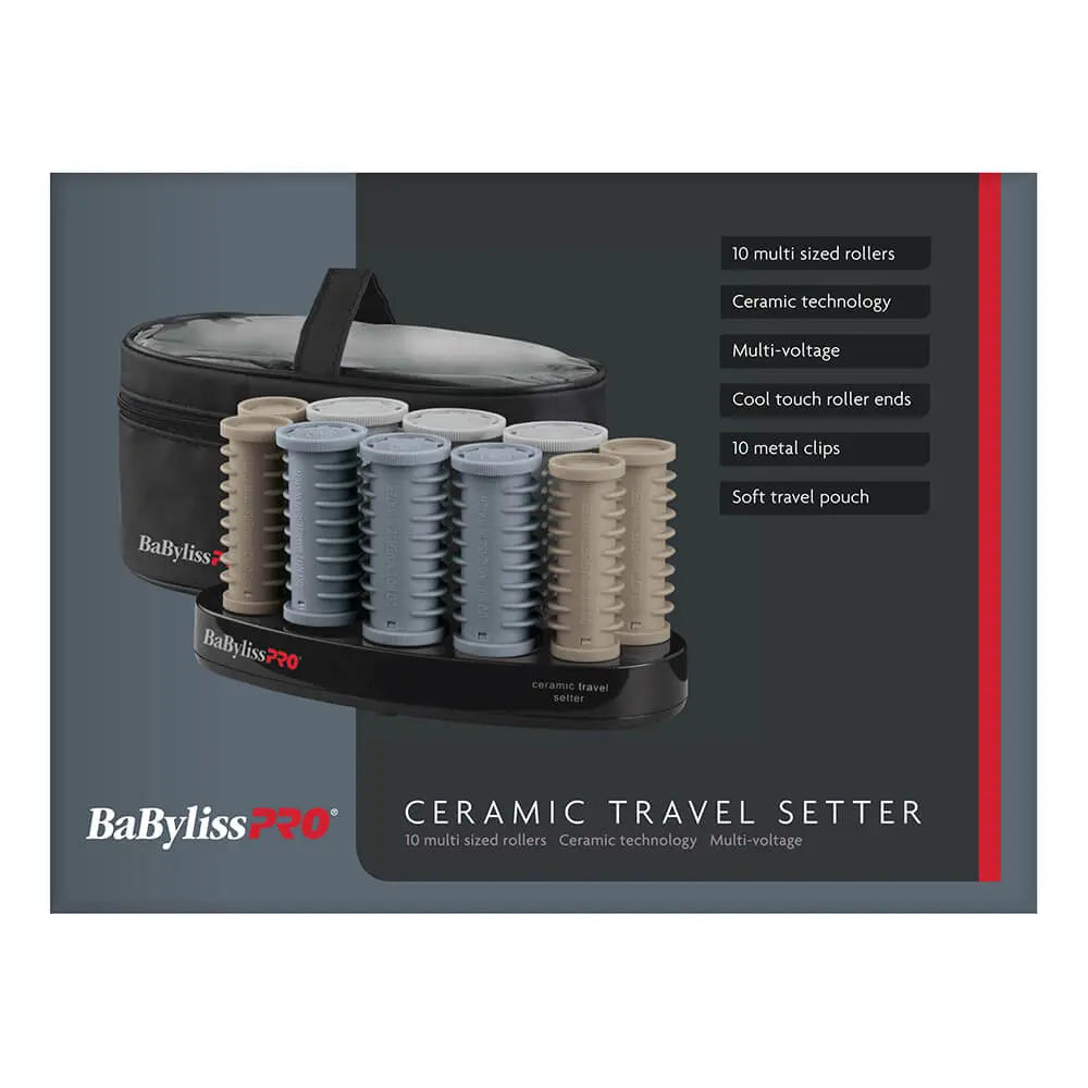 BaBylissPRO Ceramic Travel Setter Roller Set 10pc - Salon Warehouse