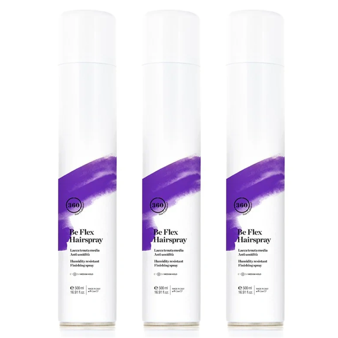 360 Be Flex Hairspray 500ml Trio