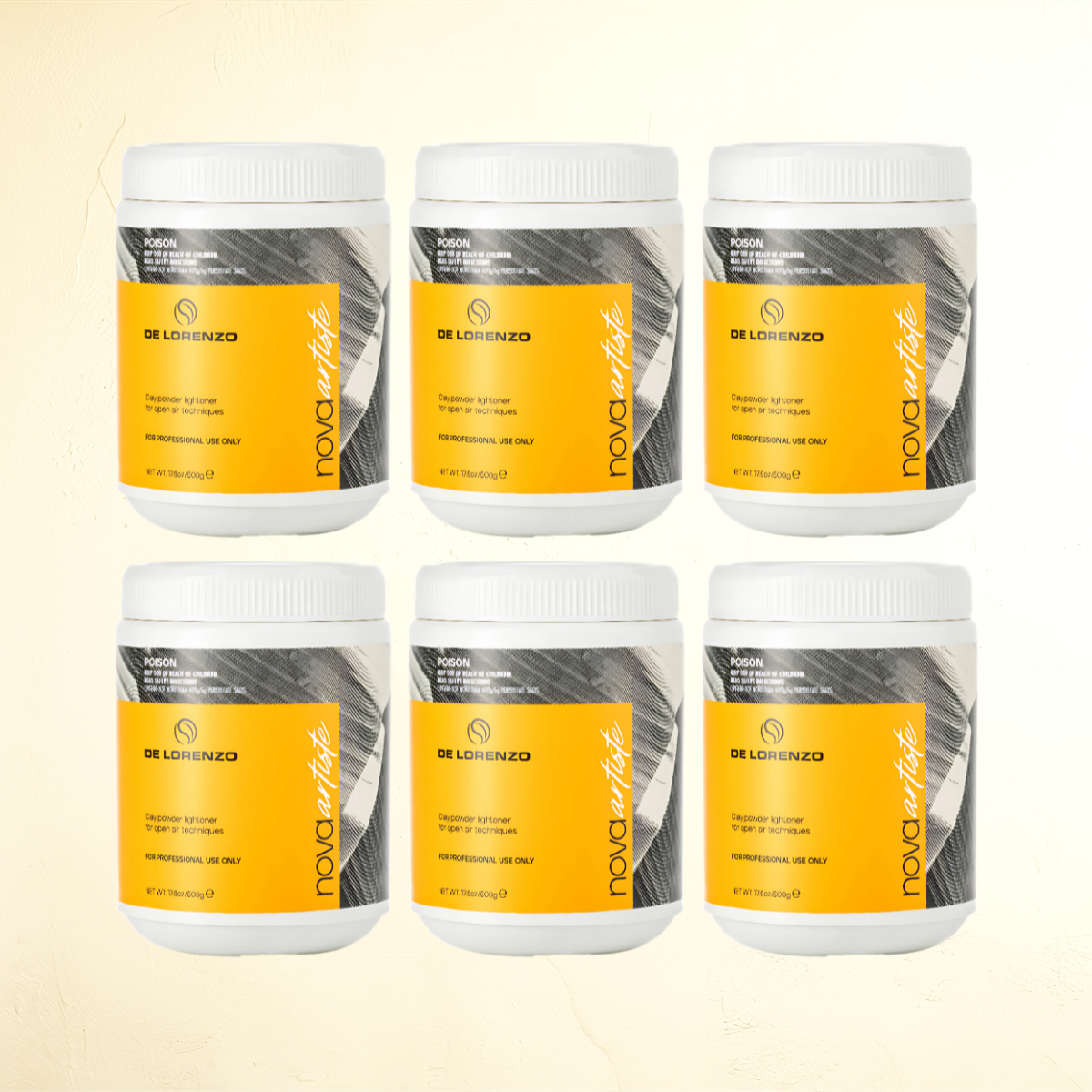 De Lorenzo Novacolor Powder Lightener Nova Artiste x 6 Pack 500g