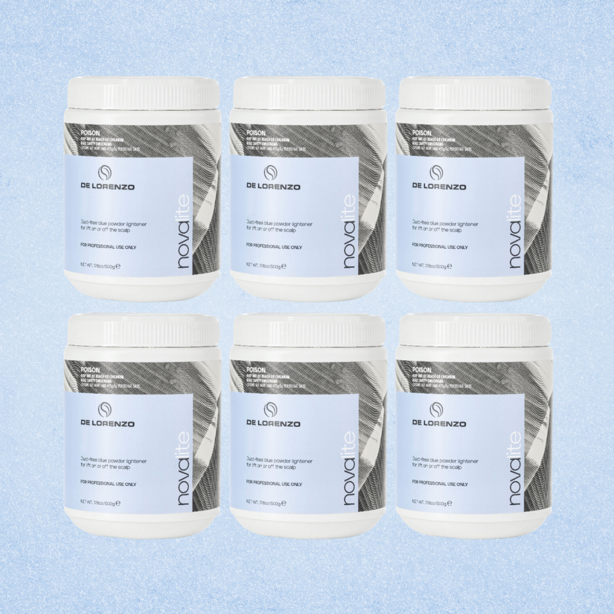 De Lorenzo Novacolor Powder Lightener Novalite (Blue) x 6 Pack 500g