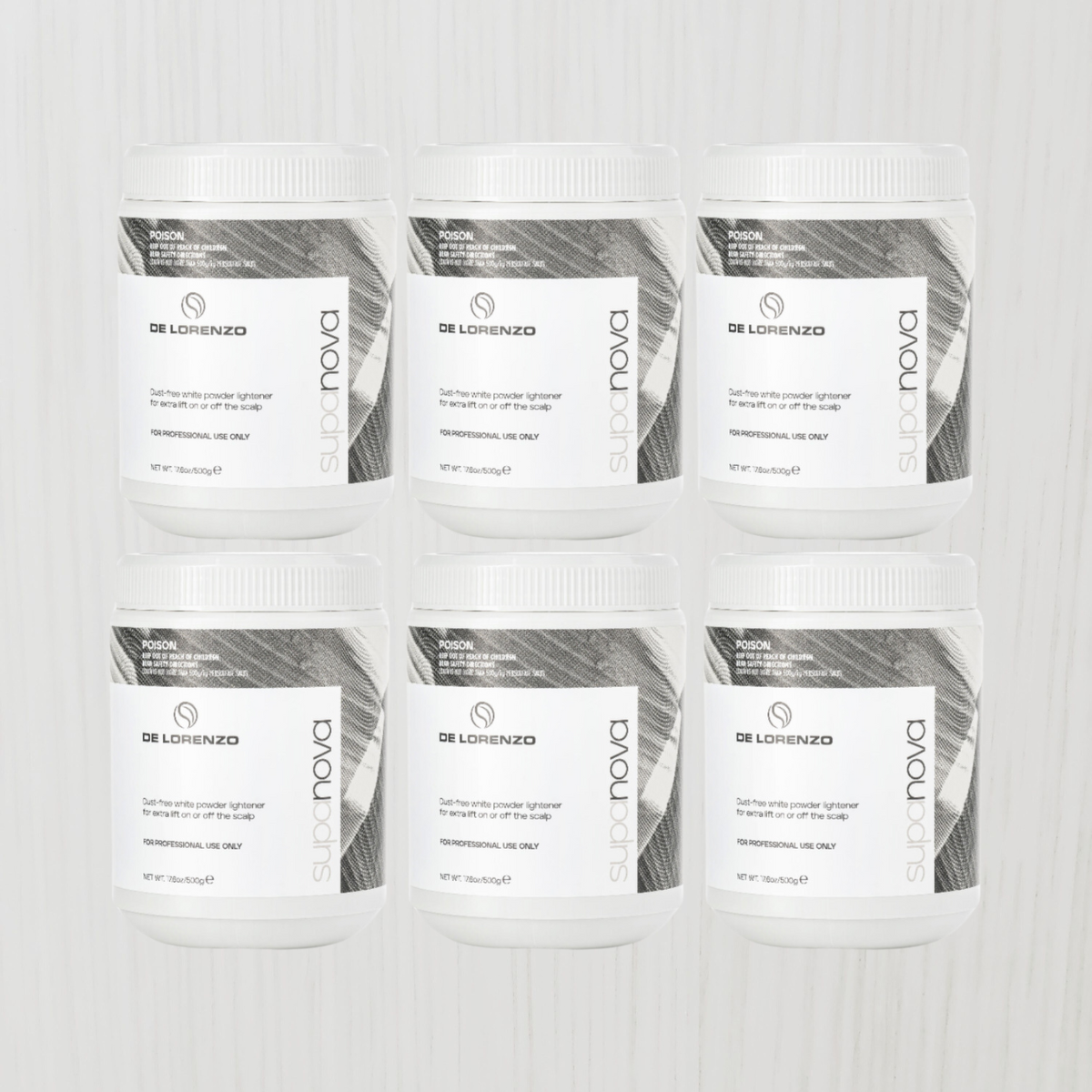 De Lorenzo Novacolor Powder Lightener Supanova x 6 Pack 500g
