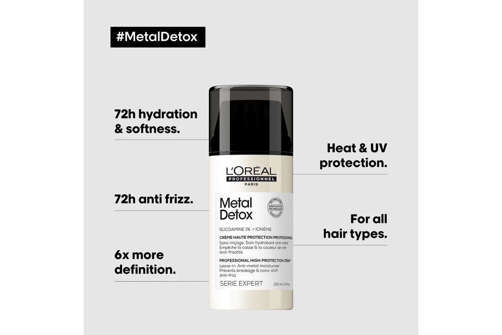 L'Oréal Professionnel Metal Detox Leave-In Cream 100ml - Salon Warehouse