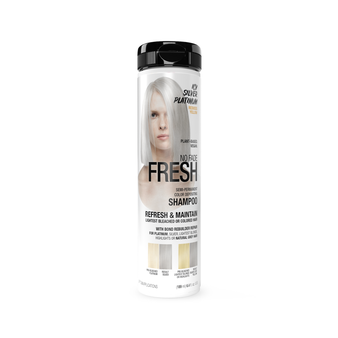 No Fade Fresh Semi Permanent Colour Depositing Shampoo Icy Silver Platinum Blonde 189ml