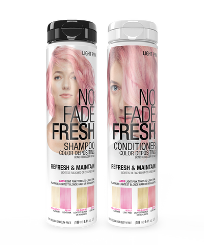 No Fade Fresh Semi Permanent Colour Depositing Shampoo & Conditioner Duo Light Pink 189ml