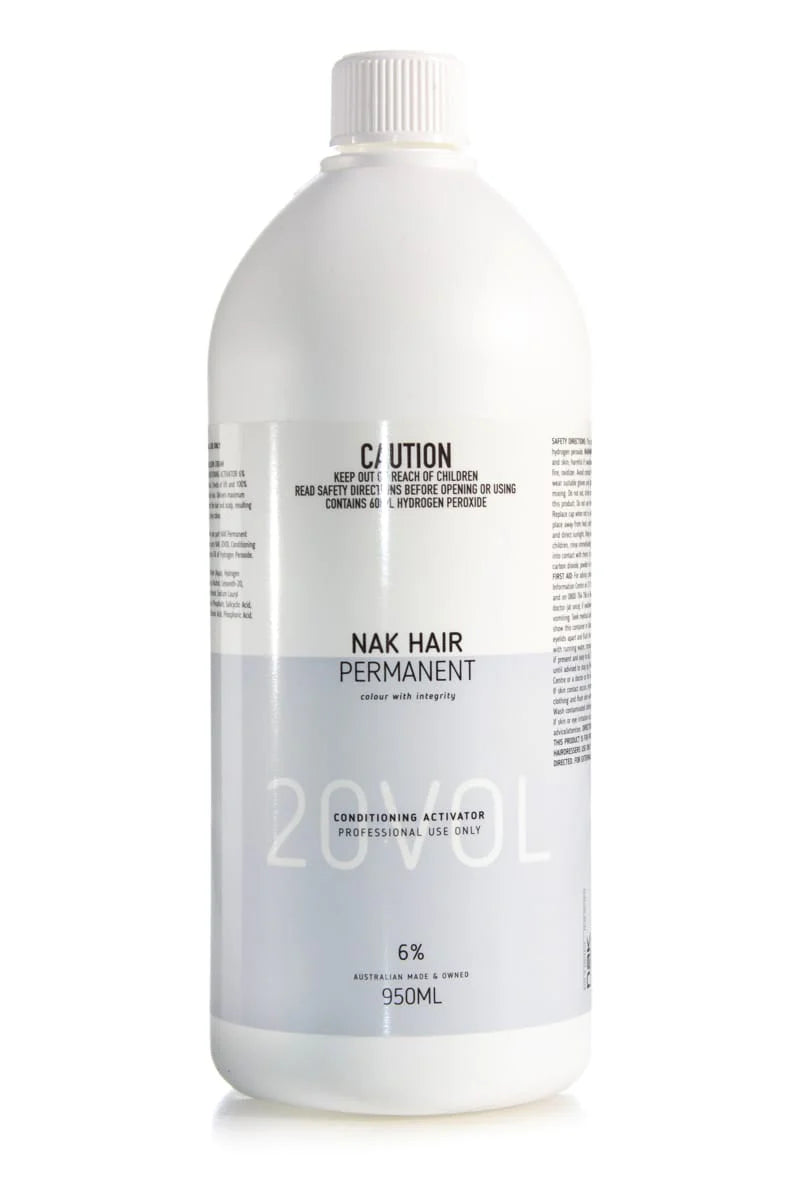 NAK 20Vol Creme Activator 6% 1000ml - Salon Warehouse