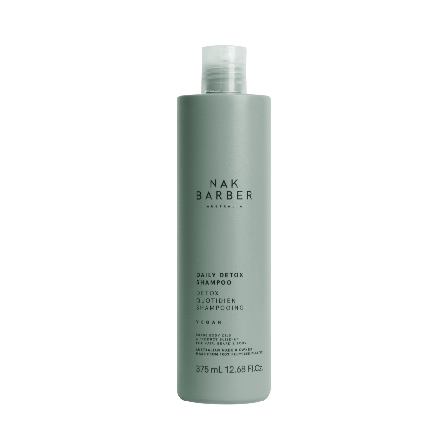 NAK Hair Barber Daily Detox Shampoo 375ml - Salon Warehouse