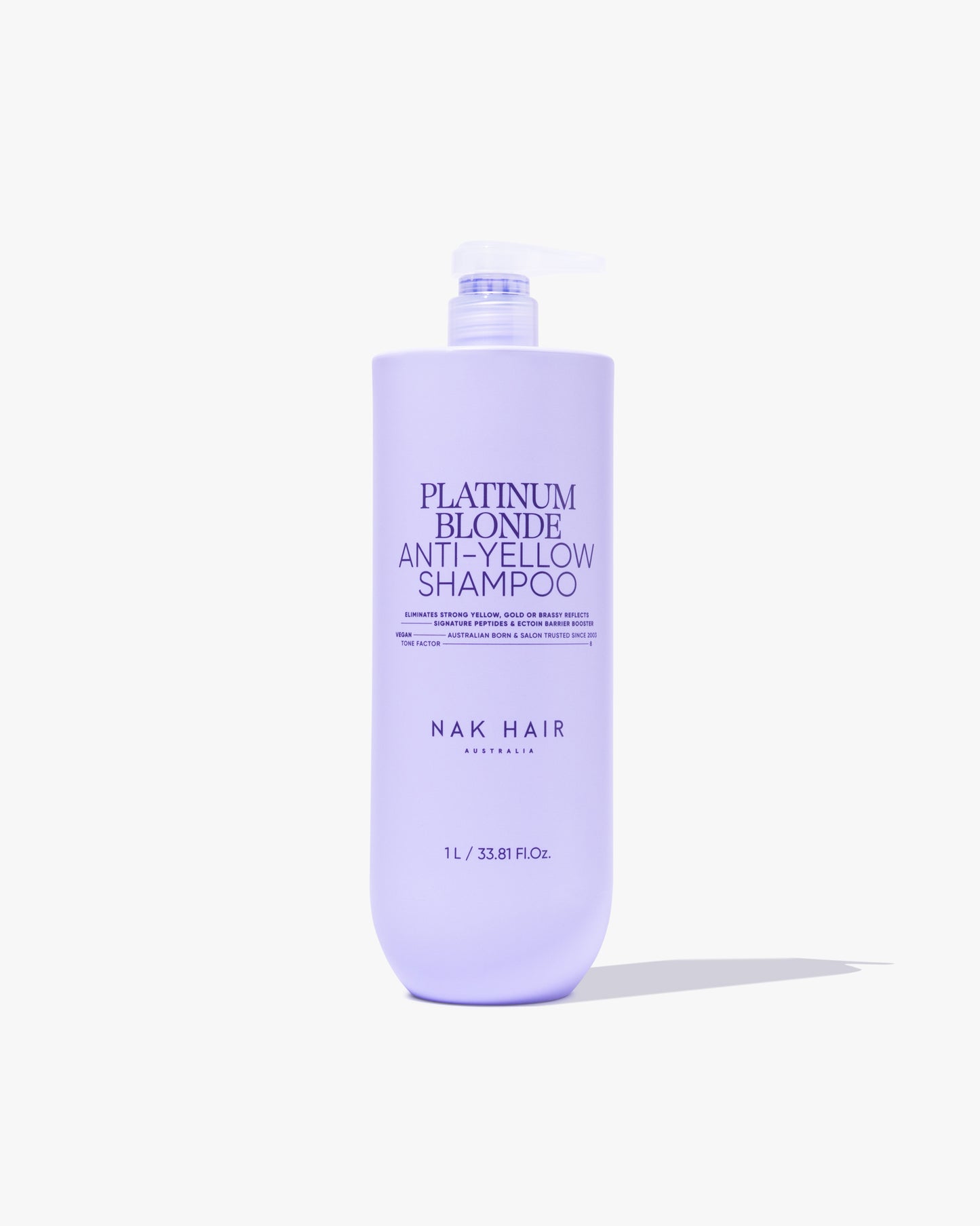 NAK Hair Platinum Blonde Anti-Yellow Treatment 1000ml NEW - Salon Warehouse