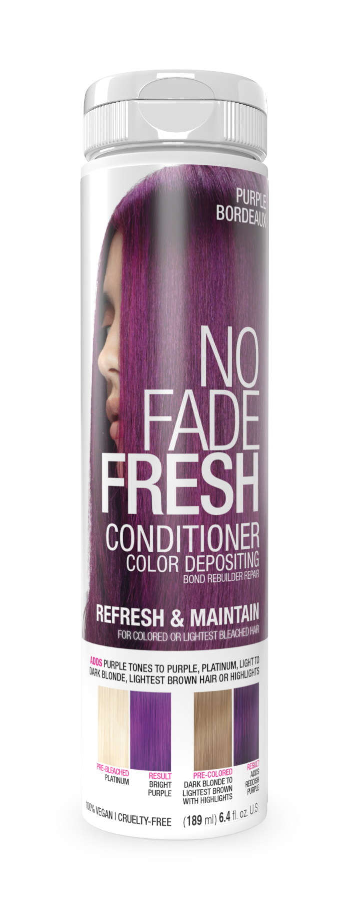 No Fade Fresh Semi Permanent Colour Depositing Conditioner Purple Bordeaux 189ml
