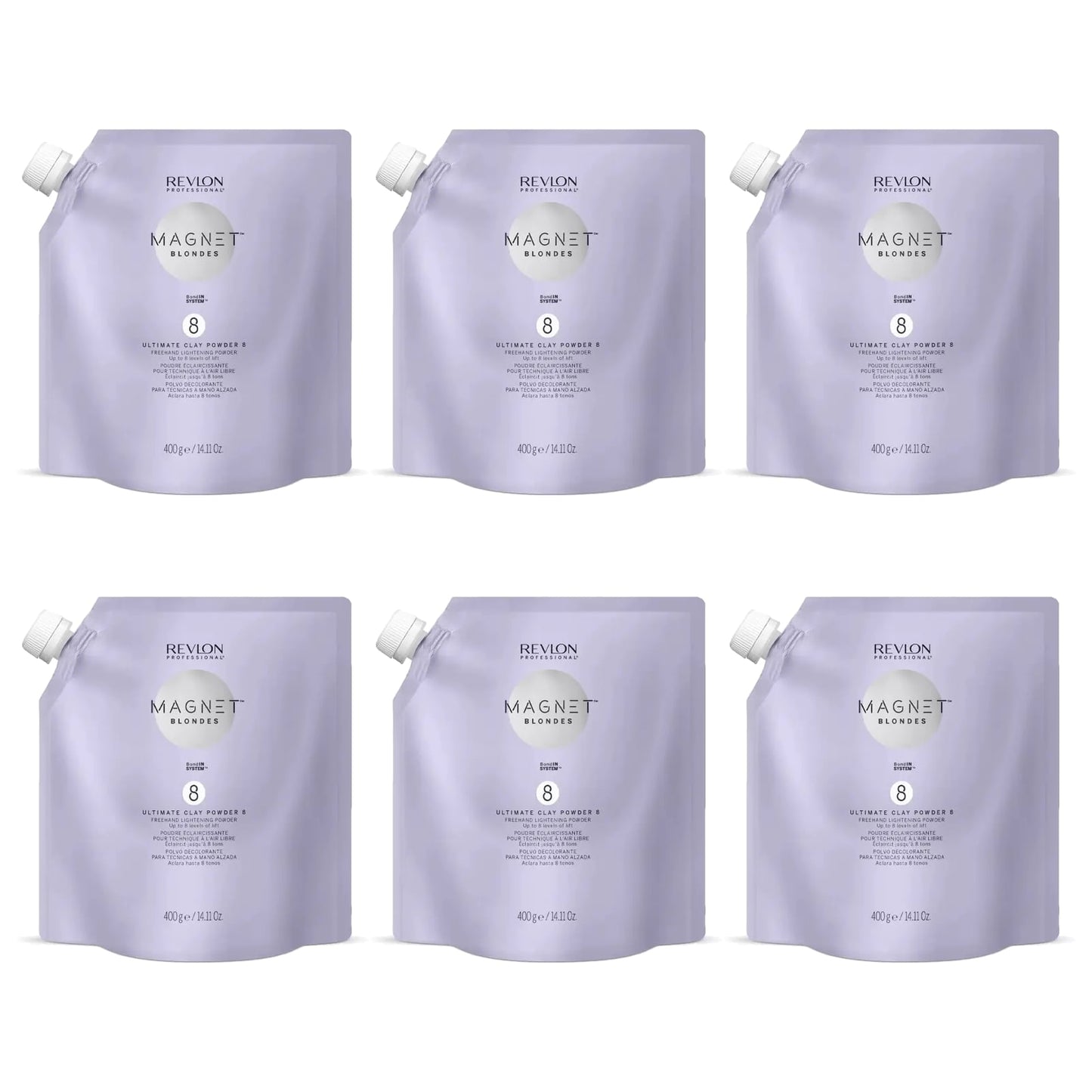 Revlon Professional Magnet Blondes Ultimate Clay Powder 8 6 x 400g - Salon Warehouse