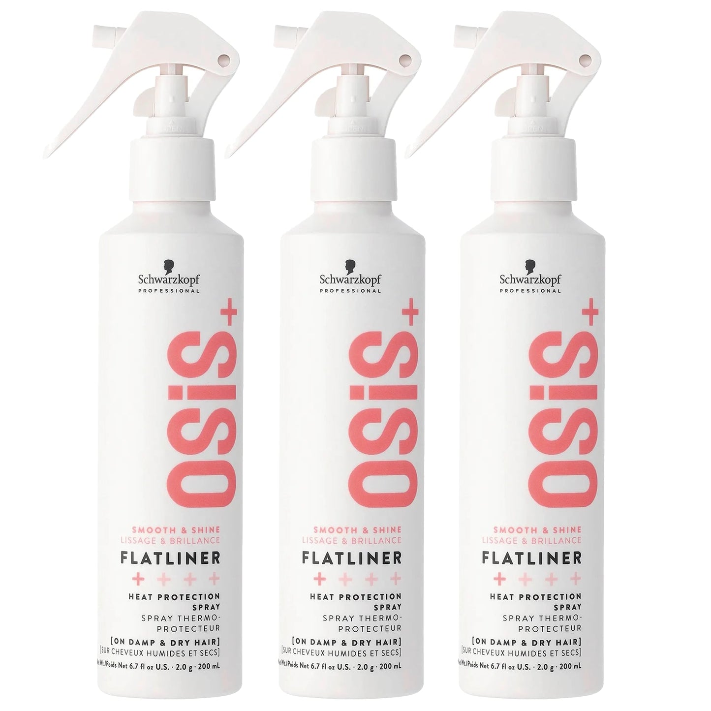 Schwarzkopf Professional Osis+ Flatliner Heat Protection Spray 200ml Trio - Salon Warehouse