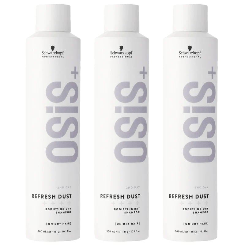 Schwarzkopf Professional Osis+ Refresh Dust Bodifying Dry Shampoo 300ml Trio - Salon Warehouse