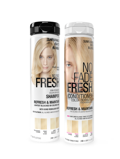 No Fade Fresh Semi Permanent Colour Depositing Shampoo & Conditioner Duo Sunflower Brite Blonde 189ml