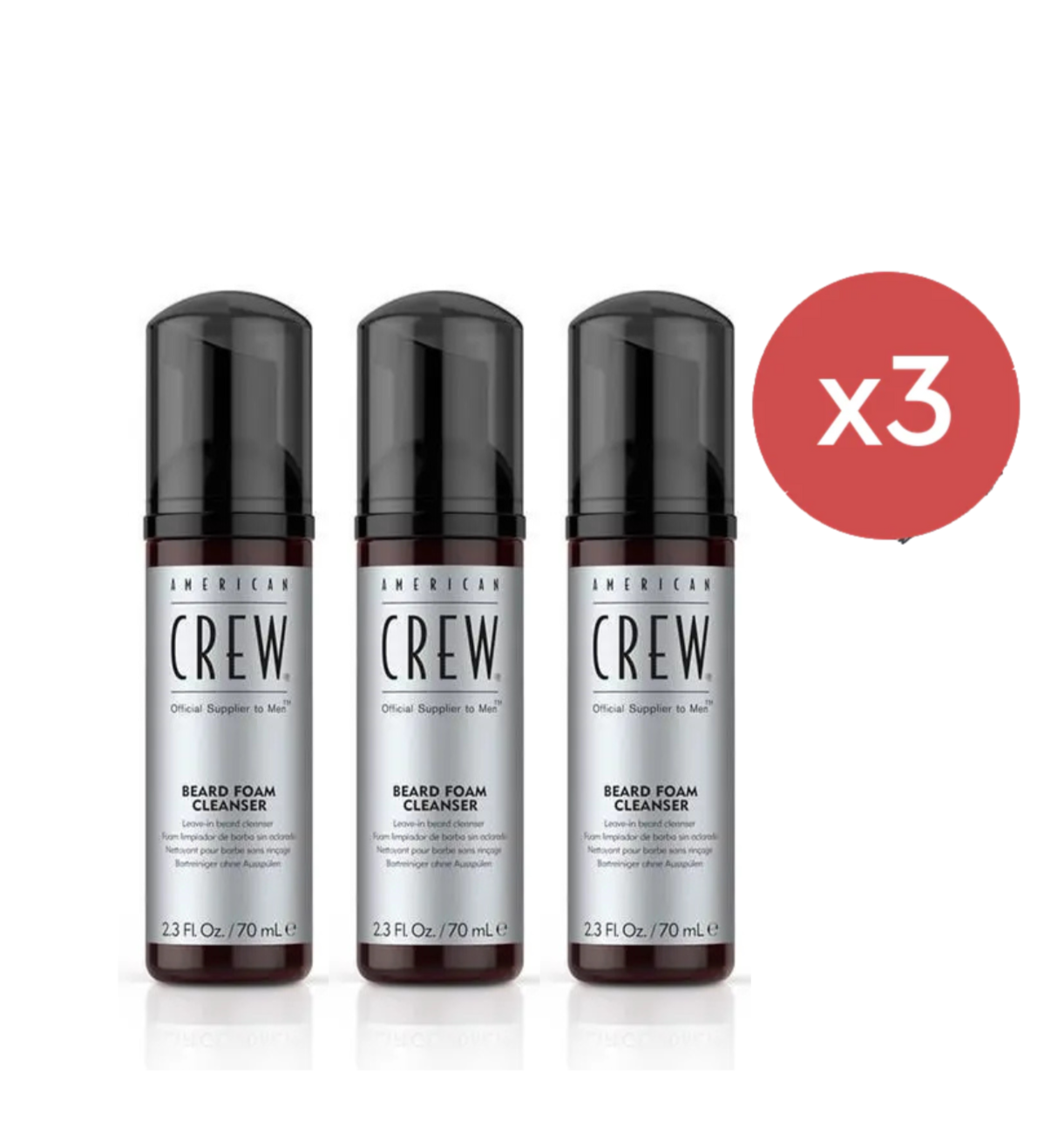 American Crew Beard Foam Cleanser 70ml Trio - Salon Warehouse