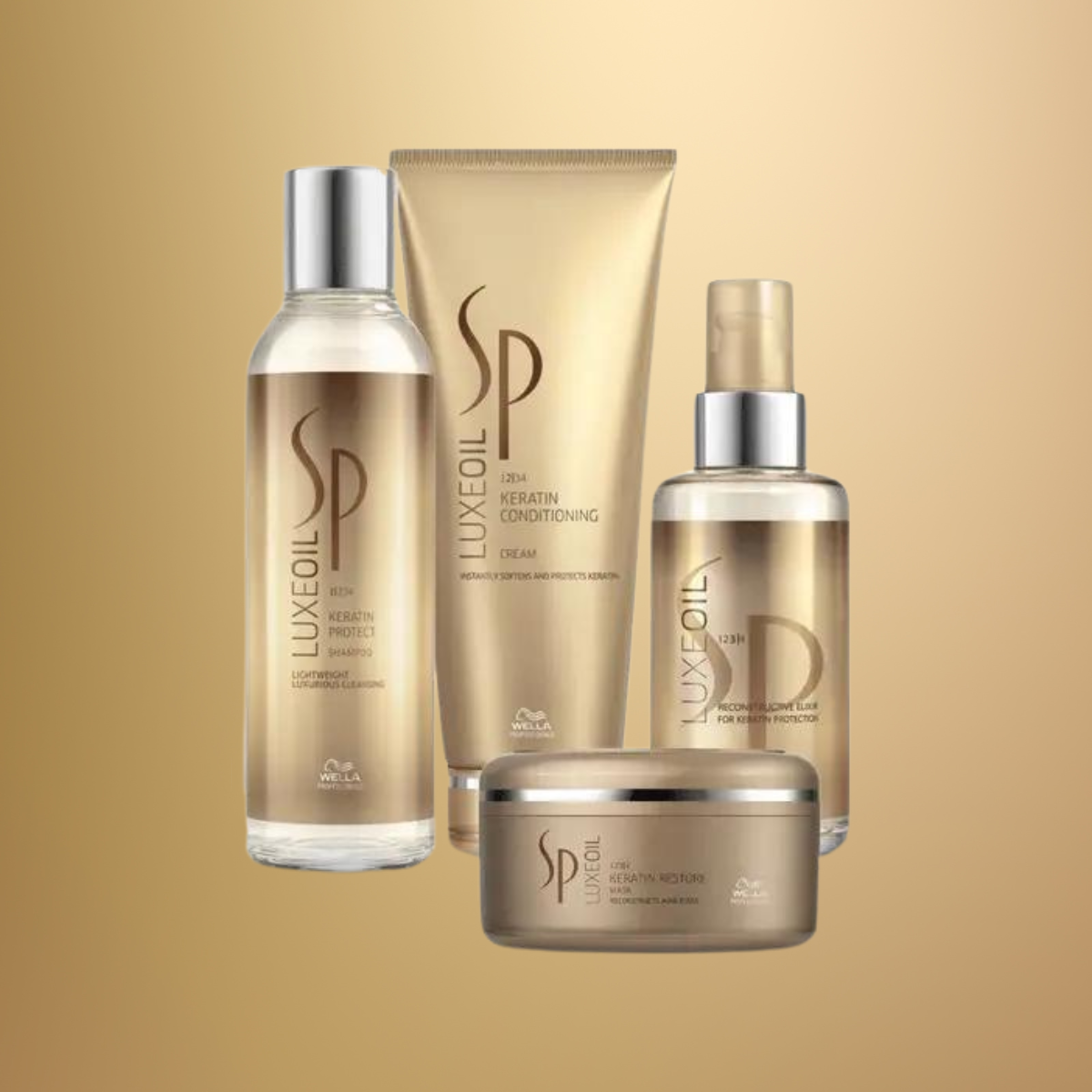 Wella SP LuxeOil Shampoo, Conditioner, Mask & Oil Quad Pack