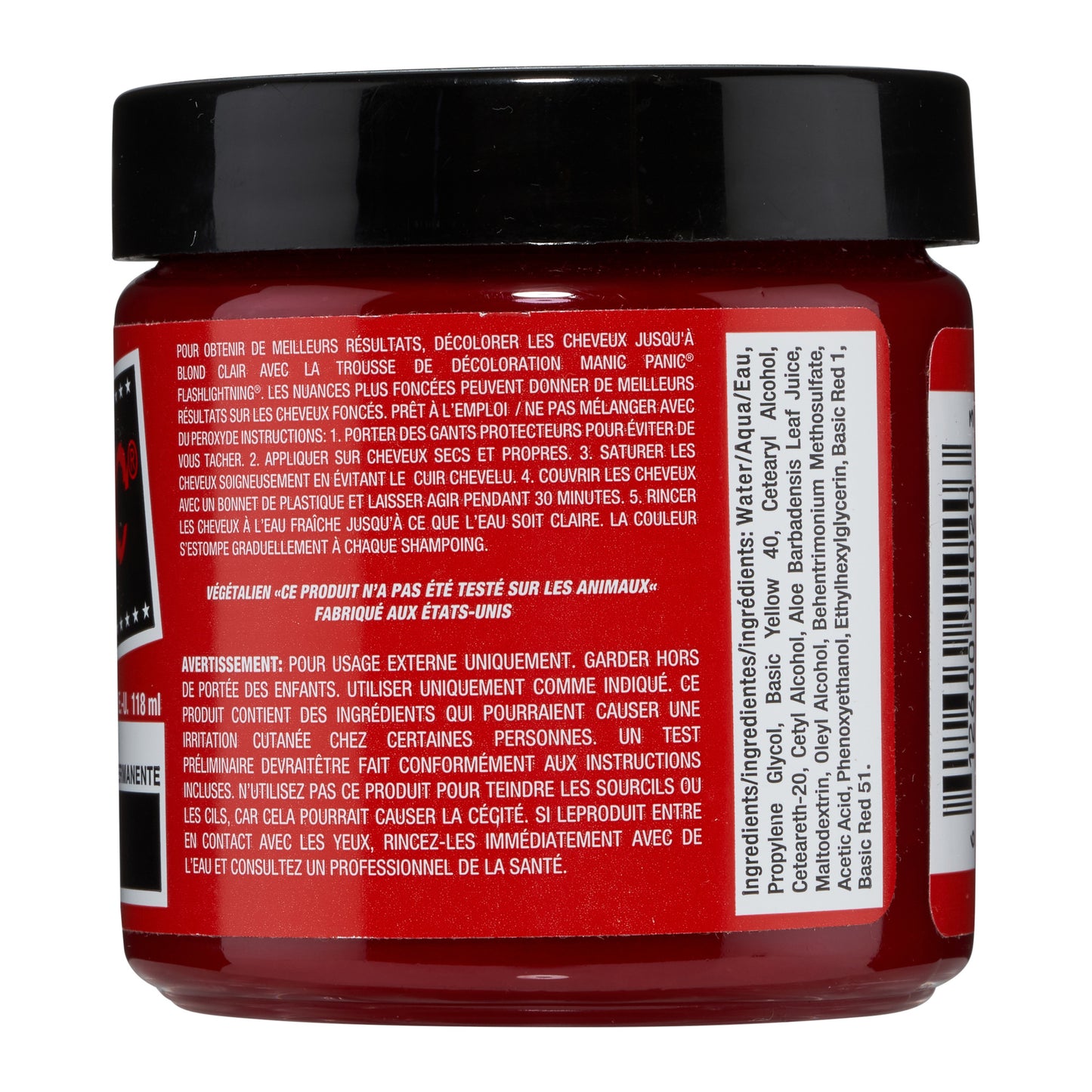 Manic Panic Pillarbox Red Jar 118ml - Salon Warehouse