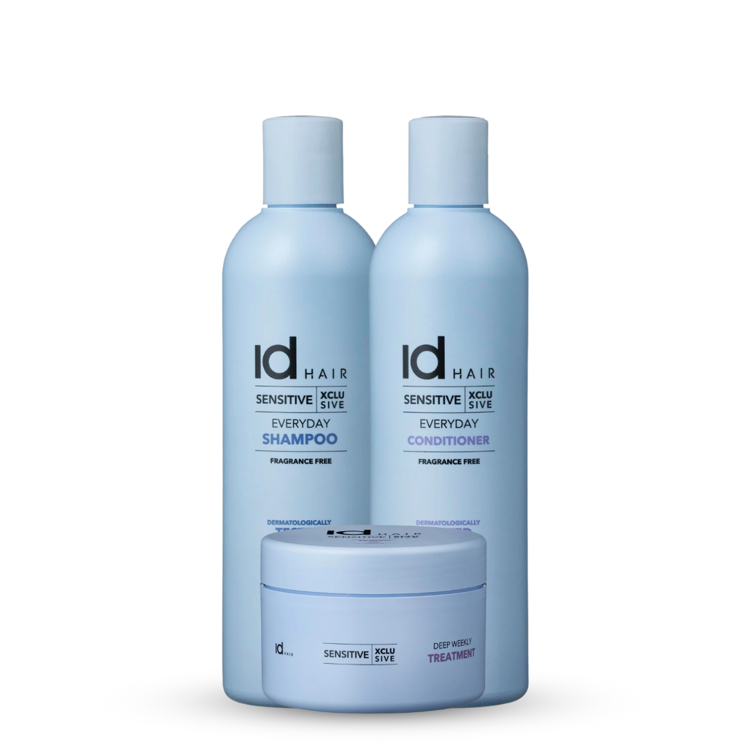 idHAIR Sensitive Xclusive Shampoo & Conditioner 300ml + Deep Weekly Treatment Mask 200ml Trio