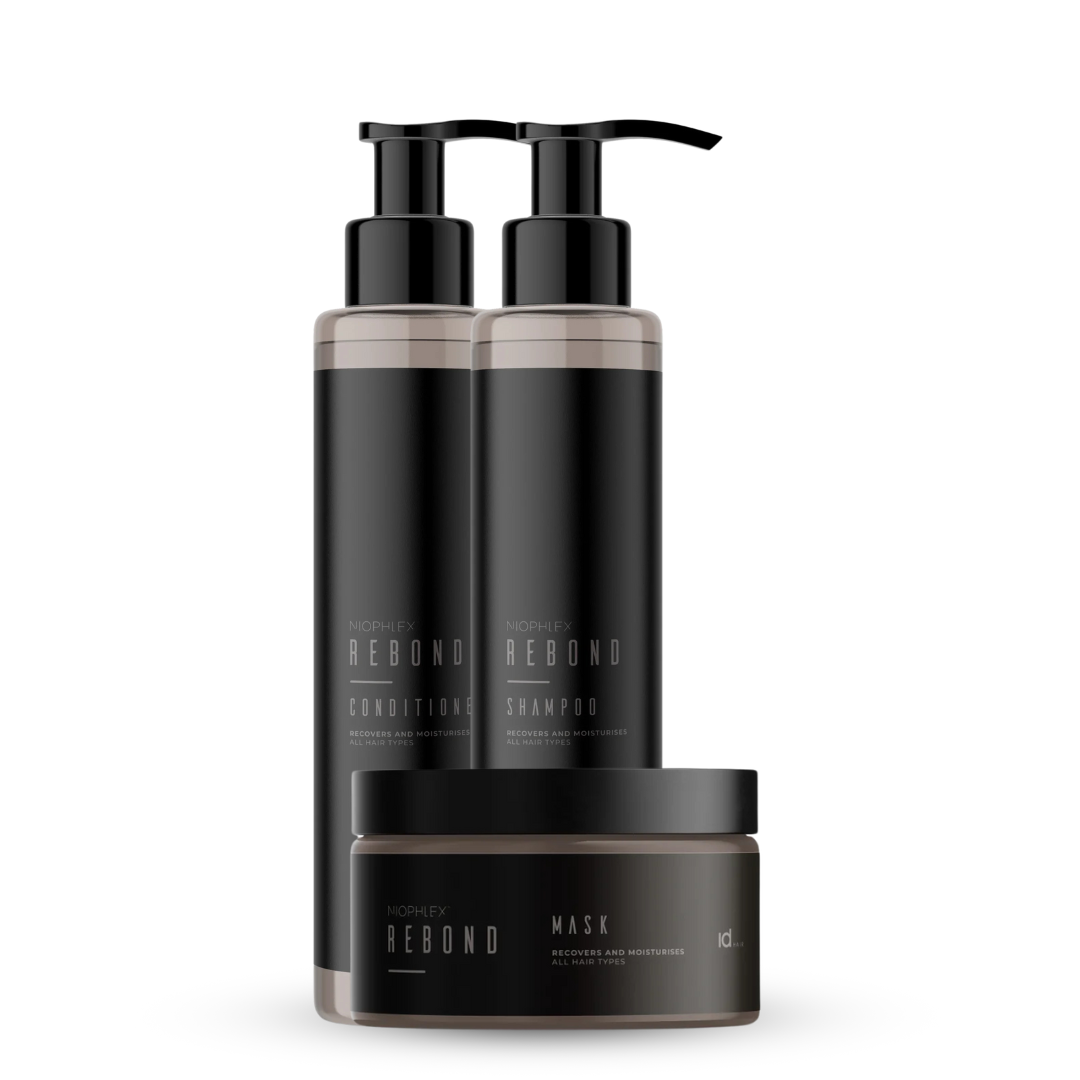 idHAIR Niophlex Rebond Shampoo & Conditioner 300ml + Rebond Mask 300ml Trio