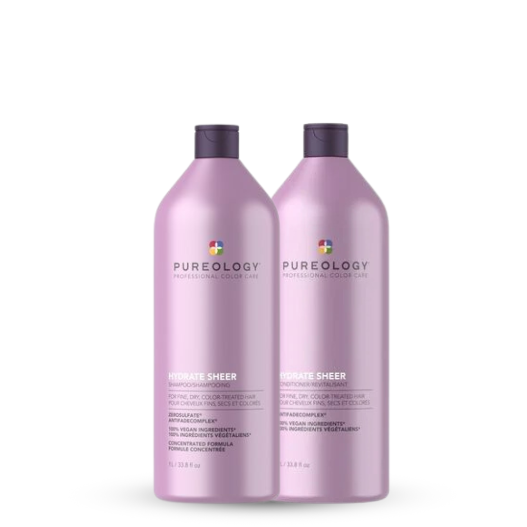 Pureology Hydrate Sheer Shampoo & Conditioner 1000ml Duo