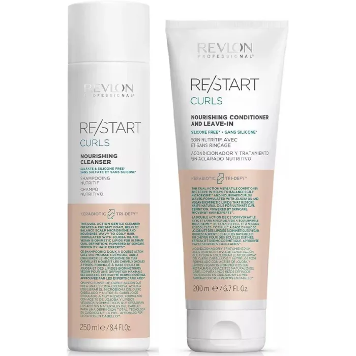 Revlon Re/Start Curls Nourishing Cleanser 250ml & Leave-In Conditioner 200ml Duo