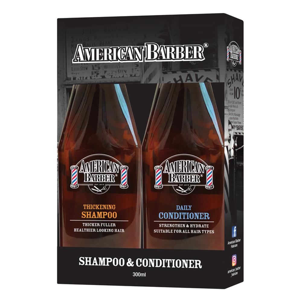 American Barber Thickening Shampoo & Conditioner 300ml Duo - Salon Warehouse