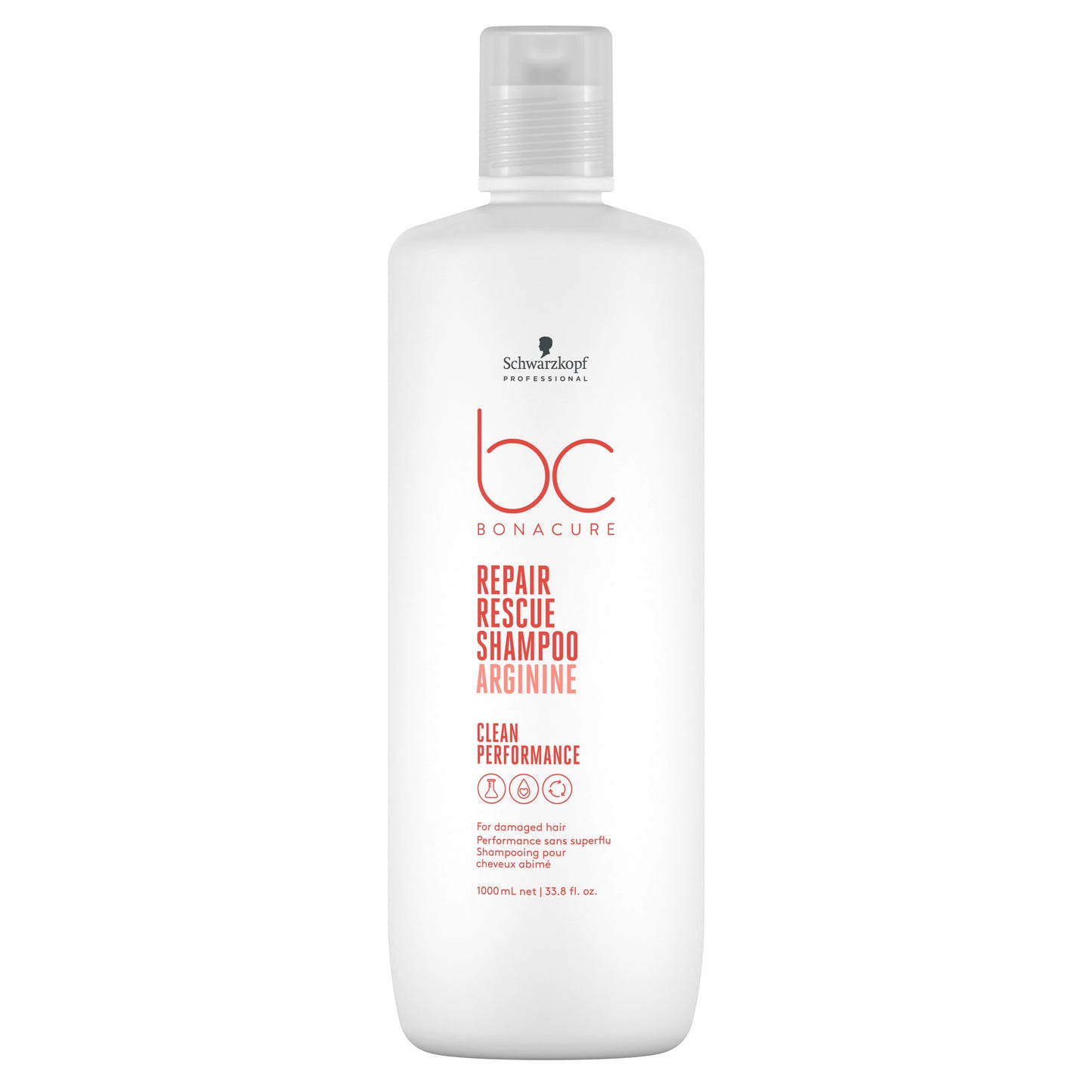 Schwarzkopf Professional Bc Bonacure Clean Performance Repair Rescue Shampoo 1000ml - Salon Warehouse