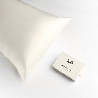 BondiBoost Satin Pillowcase IVORY (Standard Size)