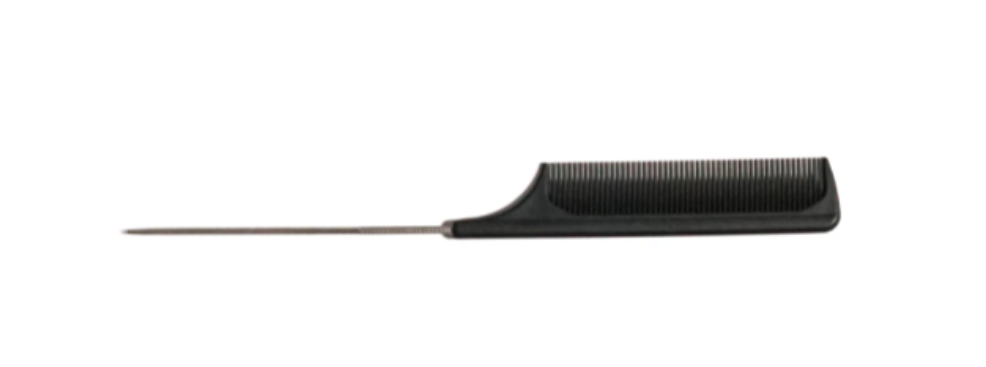 Black Carbon Fibre Tail Comb Black 221mm - Salon Warehouse