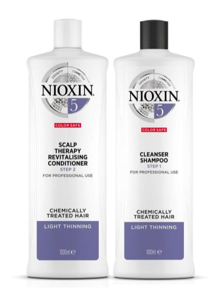 Nioxin System 5 Cleanser Shampoo And Scalp Revitaliser Conditioner 1000ml Duo - Salon Warehouse