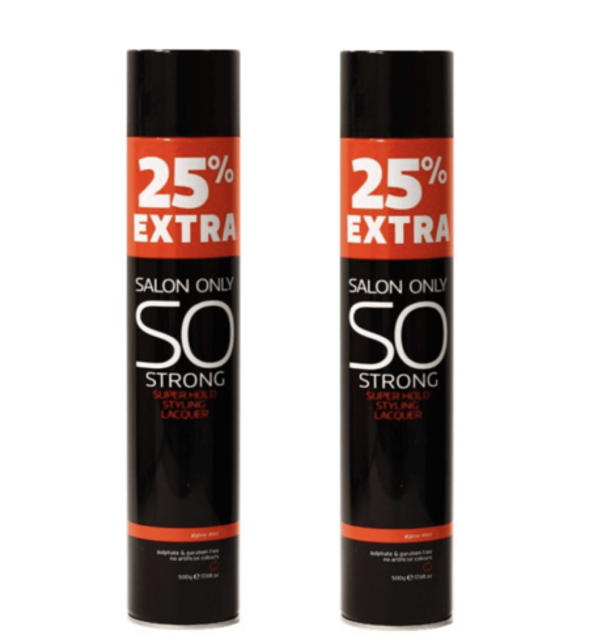 Salon Only SO Strong Super Hold Styling Lacquer 500ml Duo - Salon Warehouse