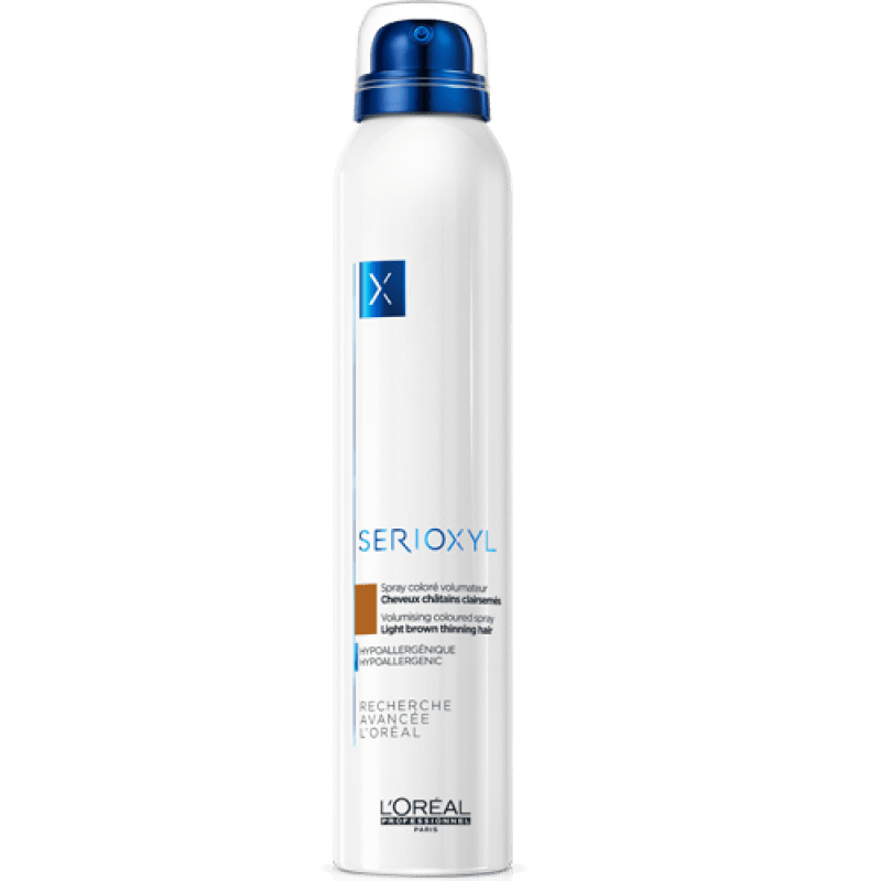 L'Oréal Professionnel Serioxyl Volumising Coloured Spray Light Brown Thinning Hair 200ml