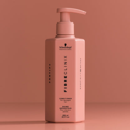 Schwarzkopf Professional Fibre Clinix Fortify Shampoo 300ml, Conditioner 250ml & Multi-Repair Spray 200ml Trio