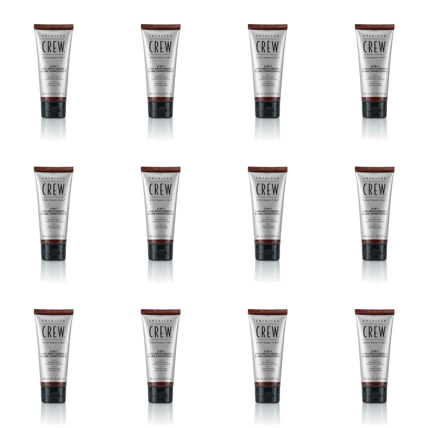 American Crew 2-In-1 Skin Moisturiser & Beard Conditioner 100ml 12 Pack
