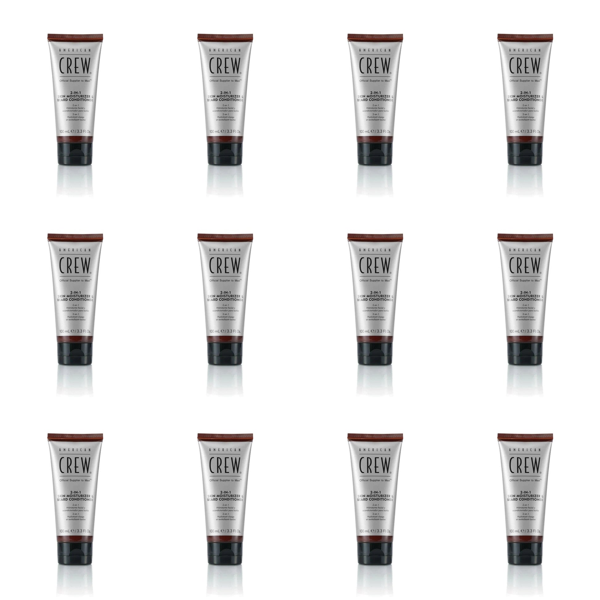 American Crew 2-In-1 Skin Moisturiser & Beard Conditioner 100ml 12 Pack