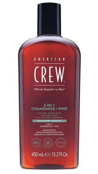 American Crew 3-in-1 Chamomile & Pine - Shampoo, Conditioner & Body Wash 450ml