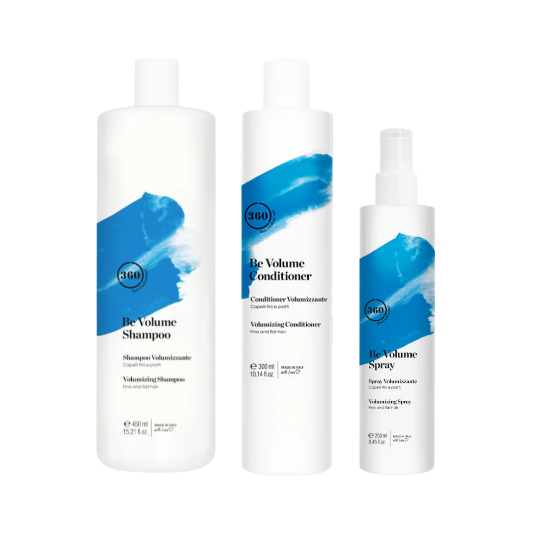 360 Be Volume Shampoo 450ml, Conditioner 300ml & Root Spray 250ml Trio