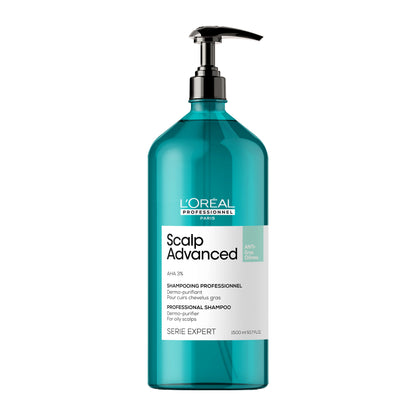 L'Oréal Professionnel Scalp Advanced Anti-Oiliness Shampoo 1500ml & Mask 500ml Duo - Salon Warehouse