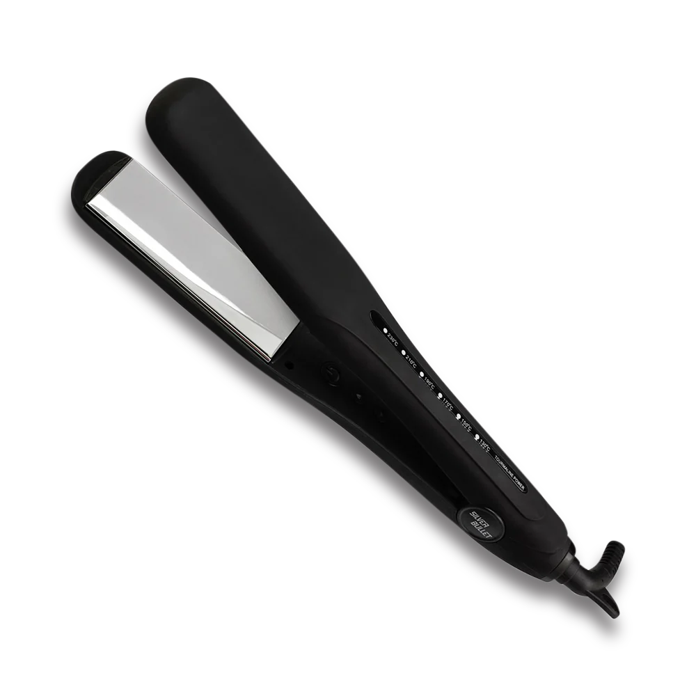 Silver Bullet Keratin 230°C Silver Titanium Wide Plates Straightener 38mm - Salon Warehousee