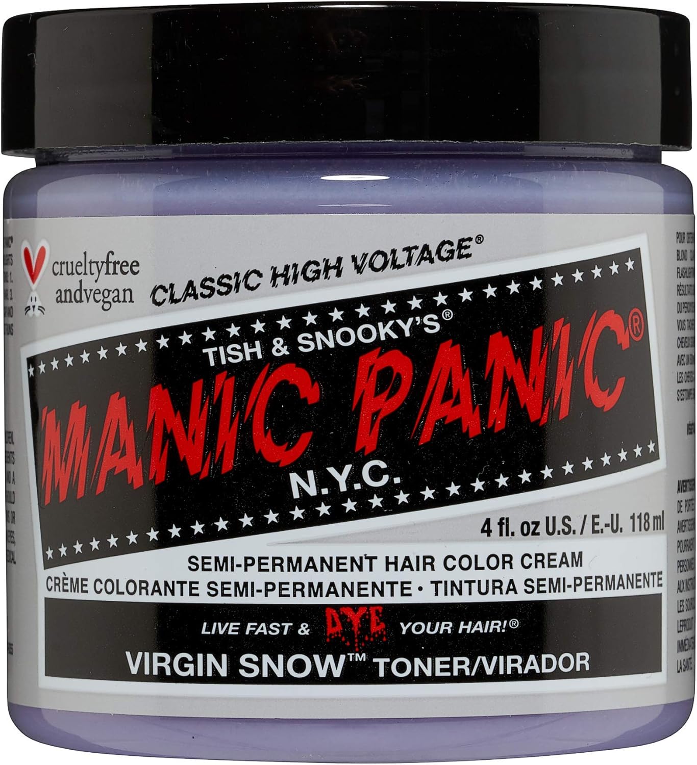 Manic Panic Virginsnow Jar 118ml - Salon Warehouse