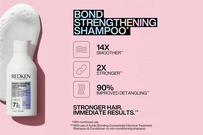 Redken Acidic Bonding Concentrate Shampoo 300ml, Conditioner 300ml & 5-Minute Mask 250ml Trio