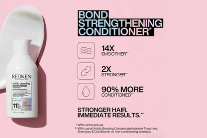 Redken Acidic Bonding Concentrate Shampoo 300ml, Conditioner 300ml & 5-Minute Mask 250ml Trio