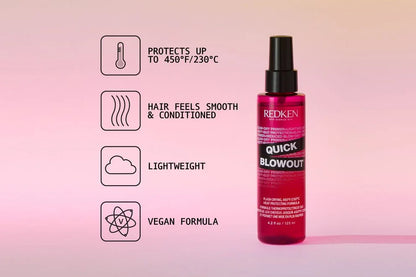 Redken Quick Blowout Lightweight Blow Dry Primer Spray 125ml Trio