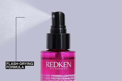 Redken Quick Blowout Lightweight Blow Dry Primer Spray 125ml Trio