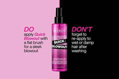 Redken Quick Blowout Lightweight Blow Dry Primer Spray 125ml Trio