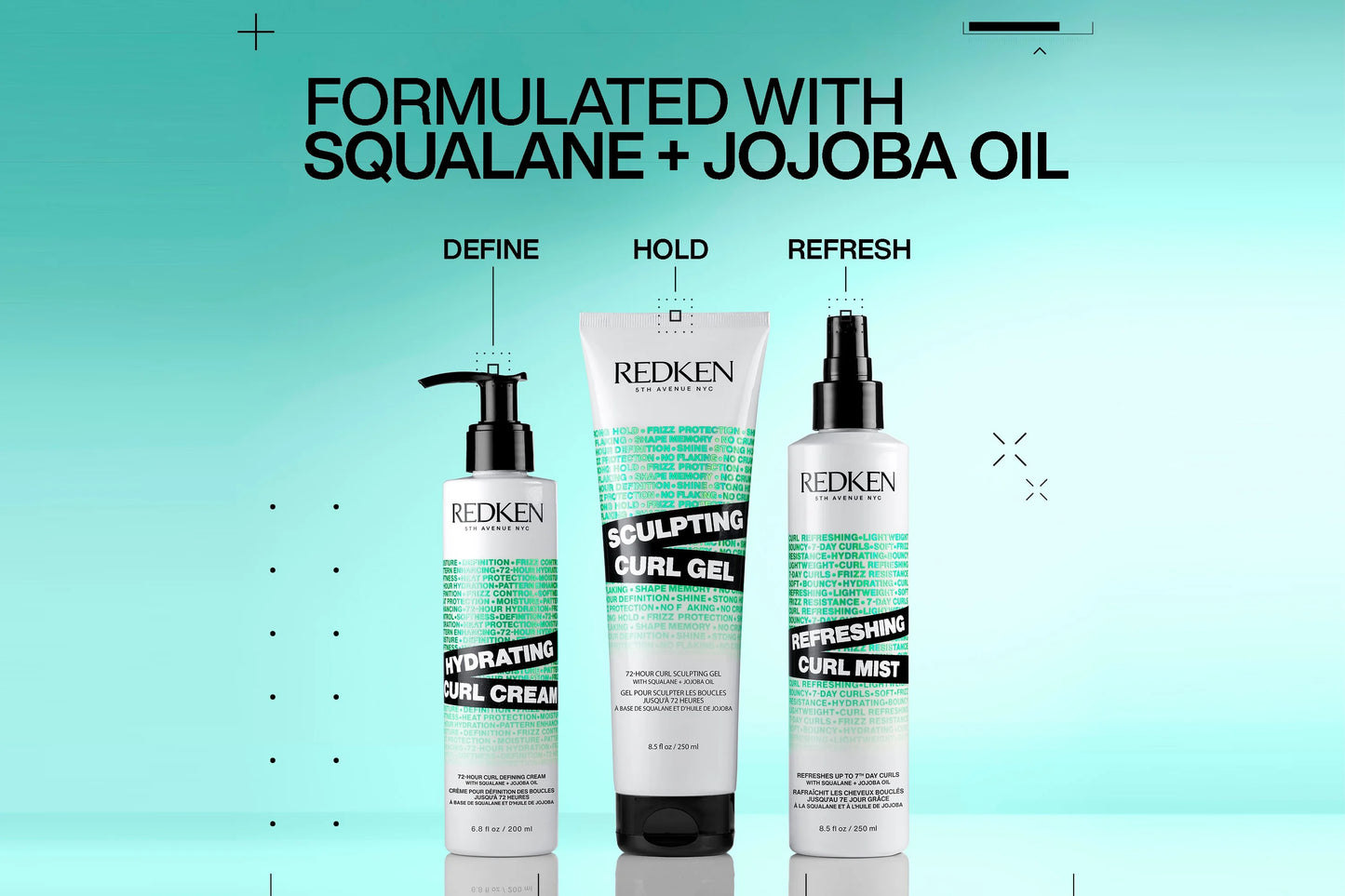 Redken Sculpt Curl Gel 250mL Trio