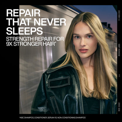 Redken Acidic Bonding Concentrate Shampoo 300ml, Conditioner 300ml & 24/7 Night and Day Serum 100ml Trio