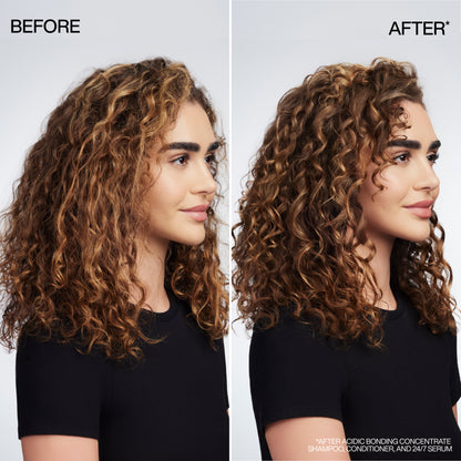 Redken Acidic Bonding Concentrate Shampoo 300ml, Conditioner 300ml & 24/7 Night and Day Serum 100ml Trio