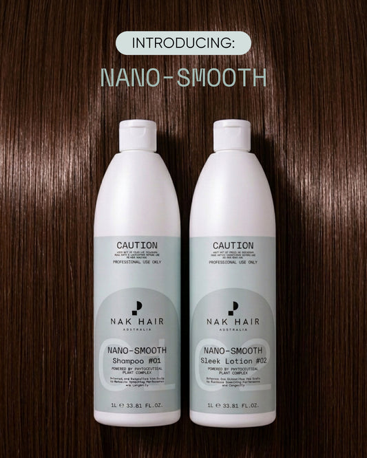 NAK Nano-Smooth Shampoo #01 and Sleek Lotion #02