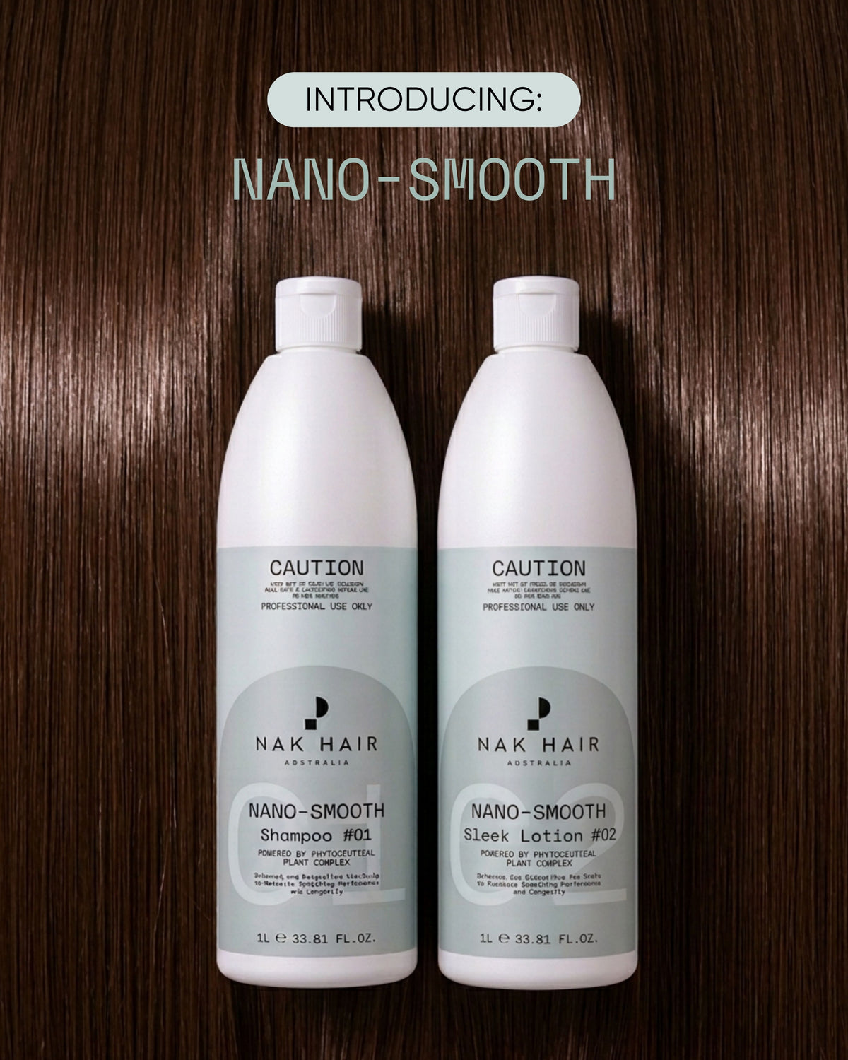 NAK Nano-Smooth Shampoo #01 and Sleek Lotion #02 1L Duo